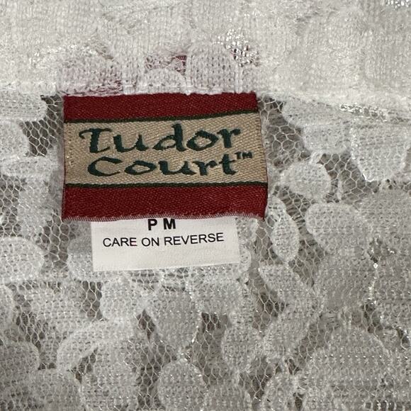 Tudor Court Women’s PM White Sheer Lace Blazer Jacket Coquette Cotfage Coastal - Picture 9 of 10